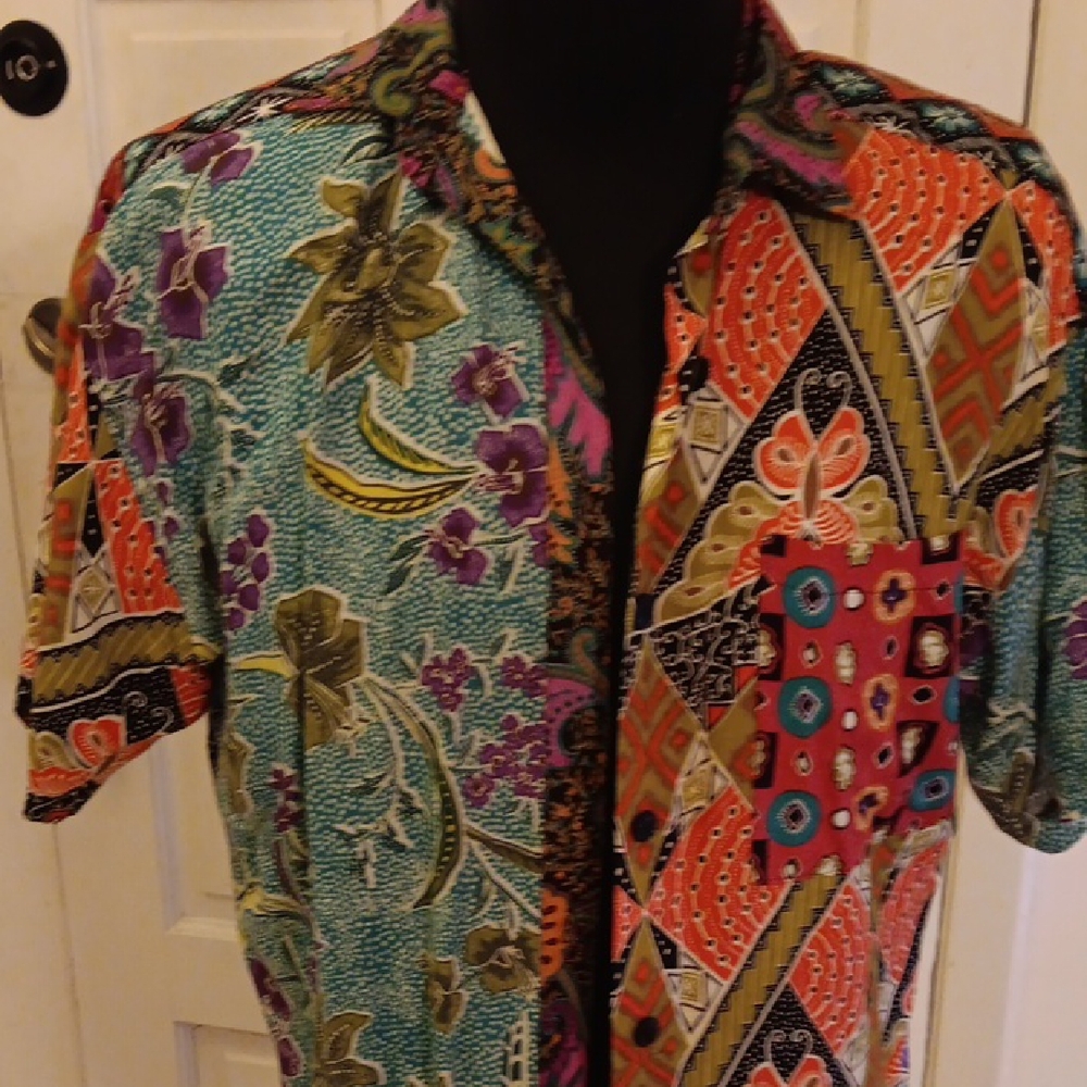 Multicolor Floral Patchwork Blouse - image 1